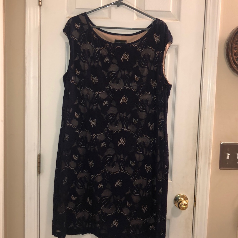 Navy blue lace dress  - size 16W